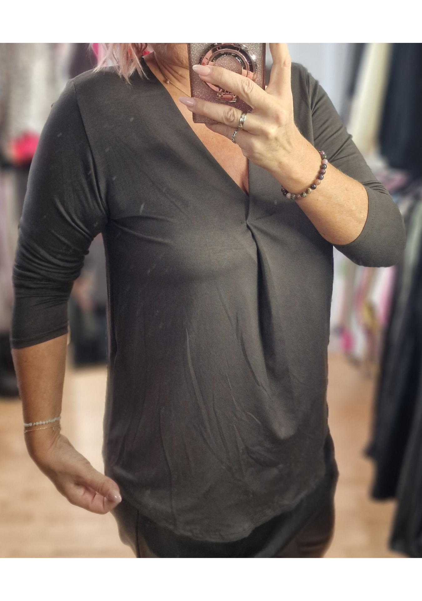 Basic Shirt langarm A-Form 