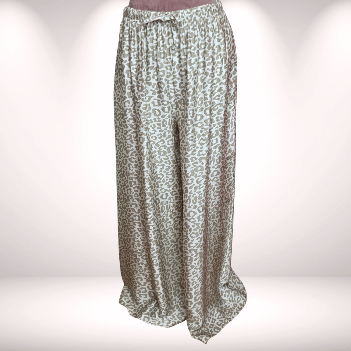 Marlene Hose – Leo Beige | Viskose & Seide