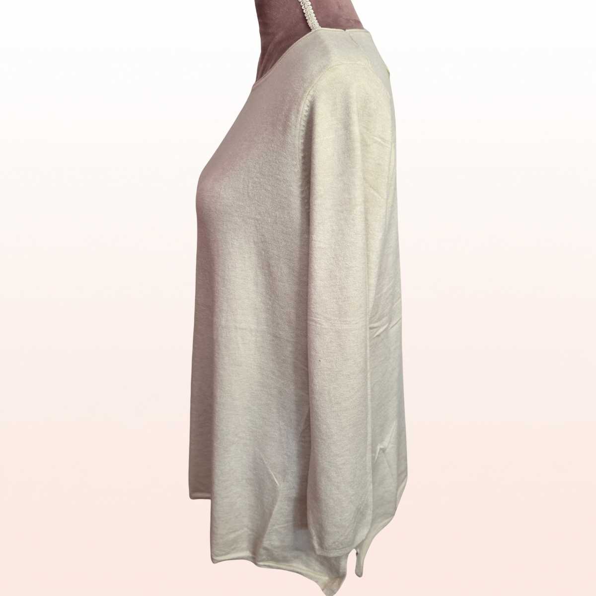 Pulli basicA-Form | Rundhalsausschnitt Beige