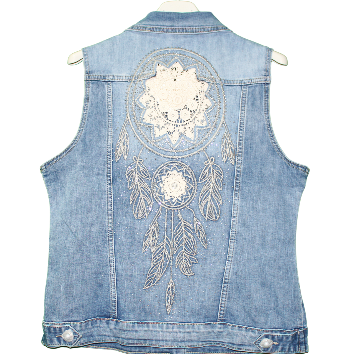 Jeans Weste Traumfänger 