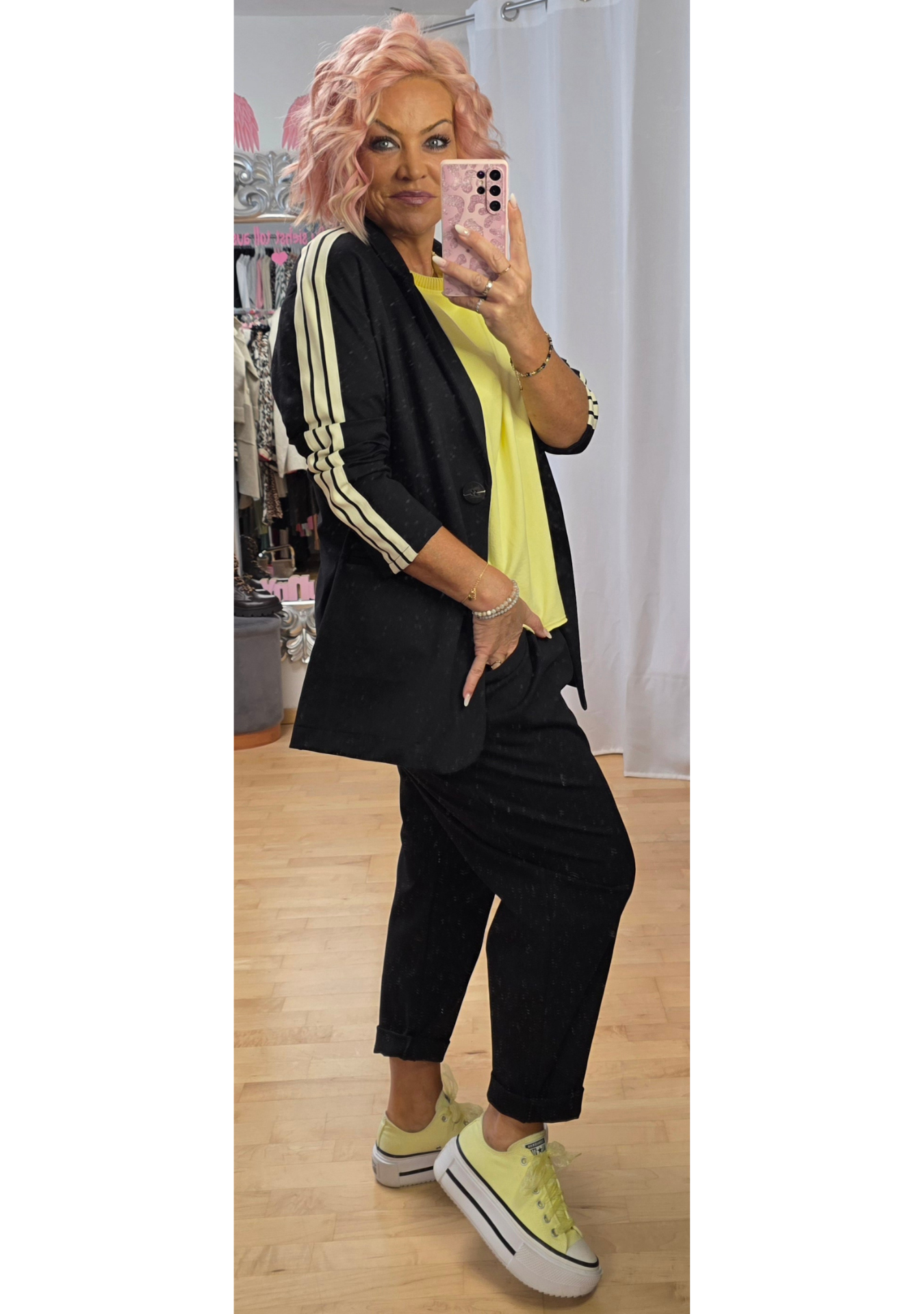 Blazer Schwarz Stripes 
