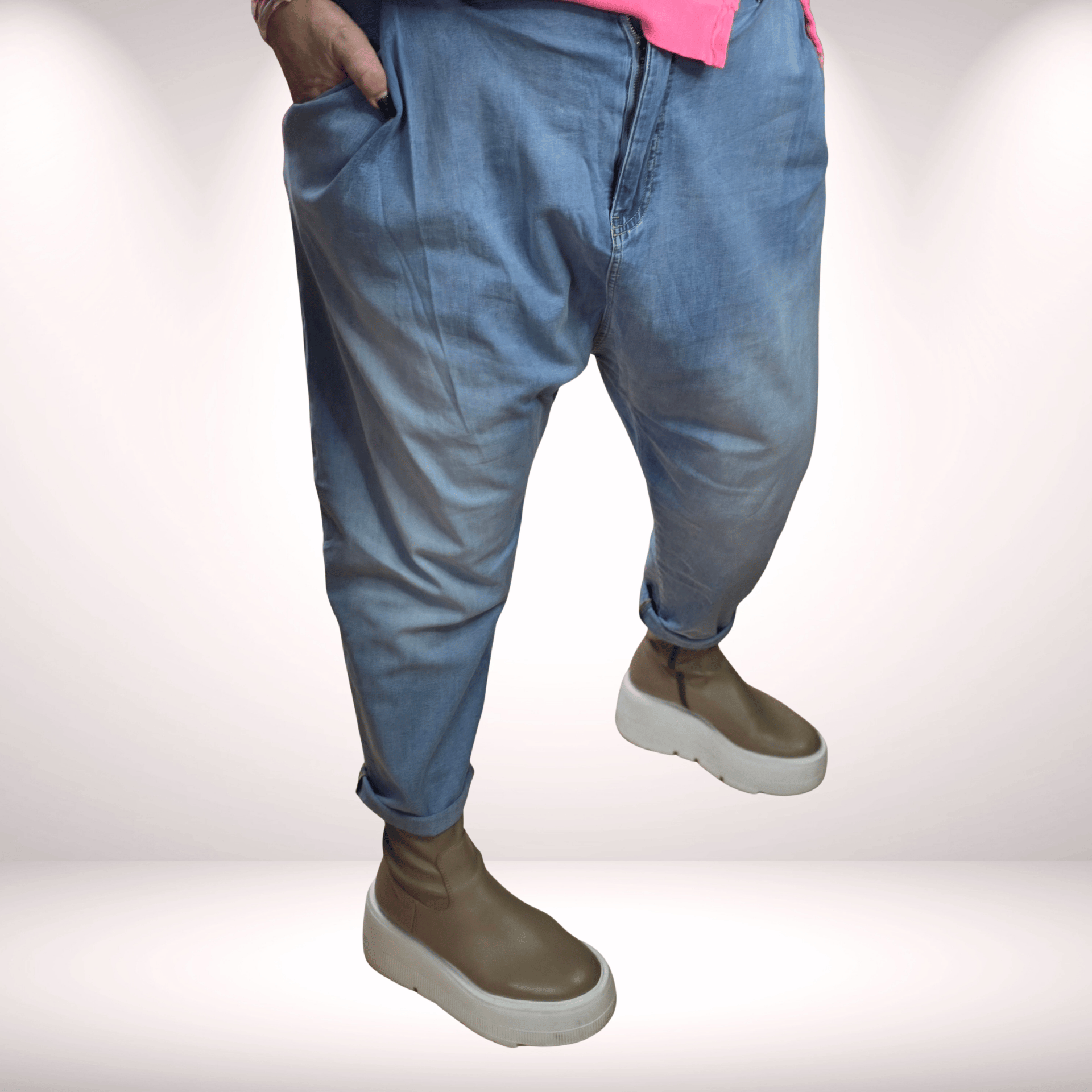 Buntfalten Baggy Jeans