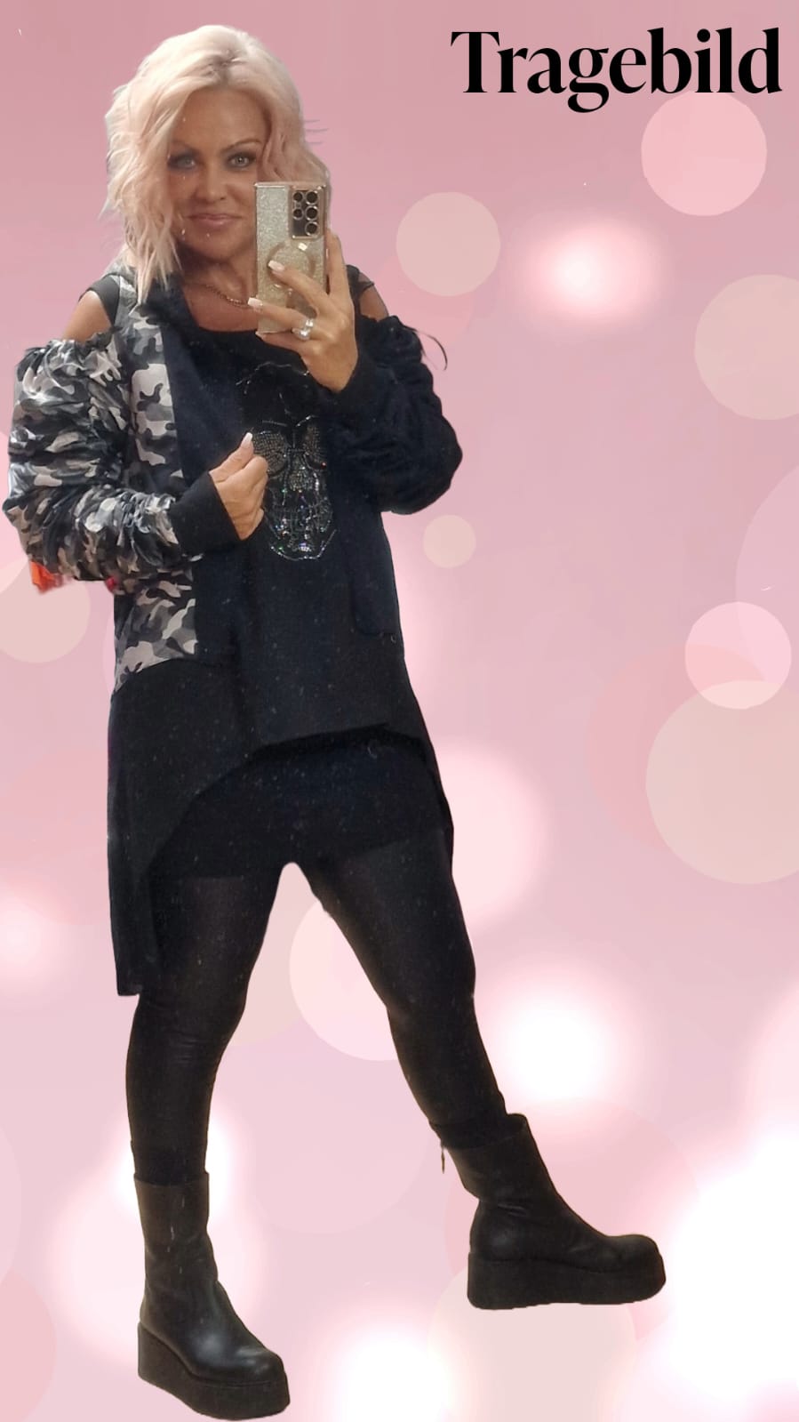 Jacke Camouflage schwarz 