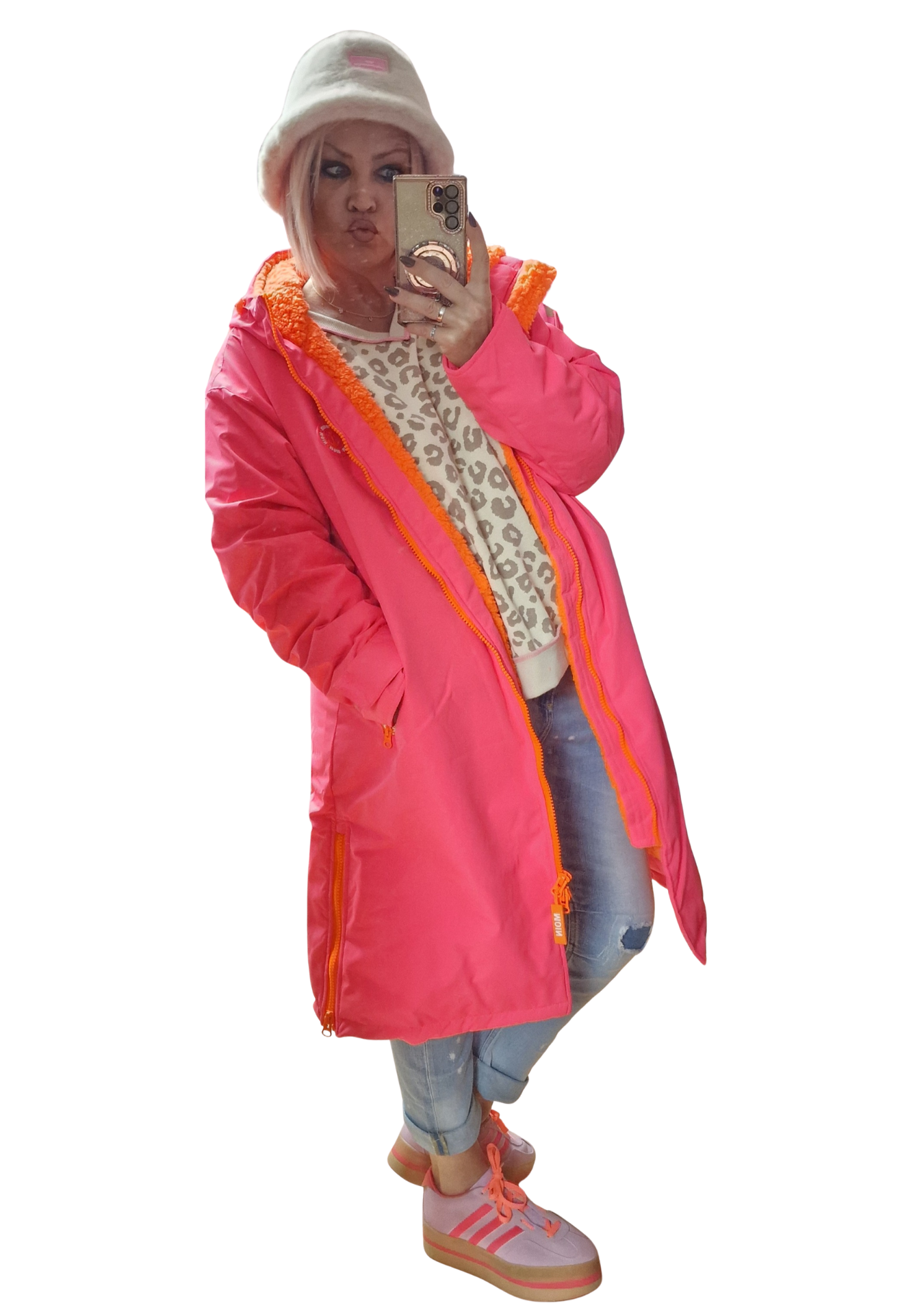 Sylt Windjacke – Zwillingsherz NEONPINK L/XL