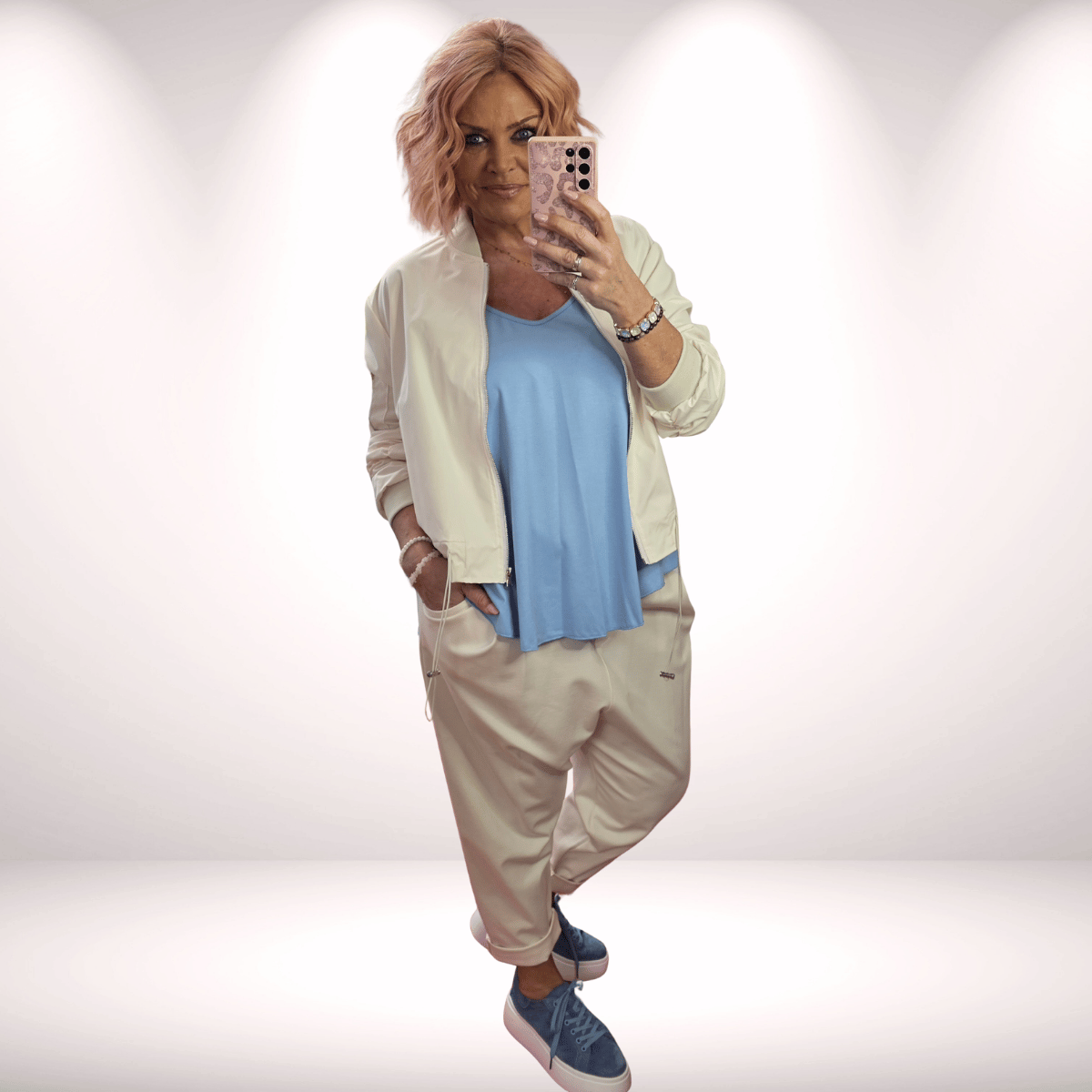 Bomberjacken Blouson – Creme | stylisch & trend