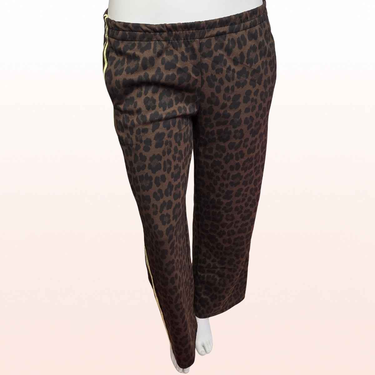Leo Hose Schoko-Schwarz mit Gelben Stripes