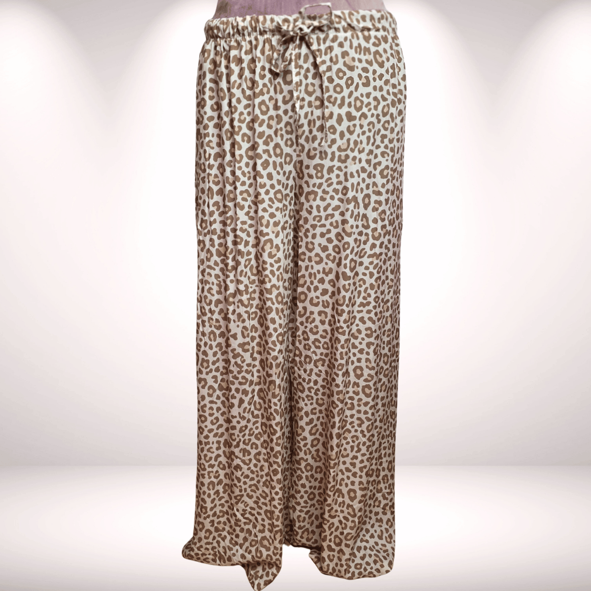 Leo Marlene Viskose Hose beige caramel