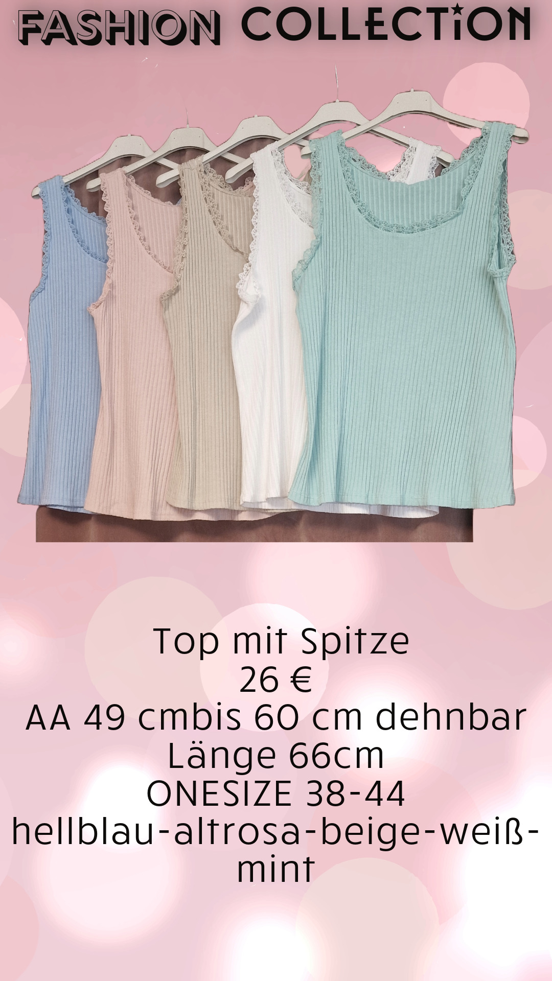 Top mit leichter Spitze 
