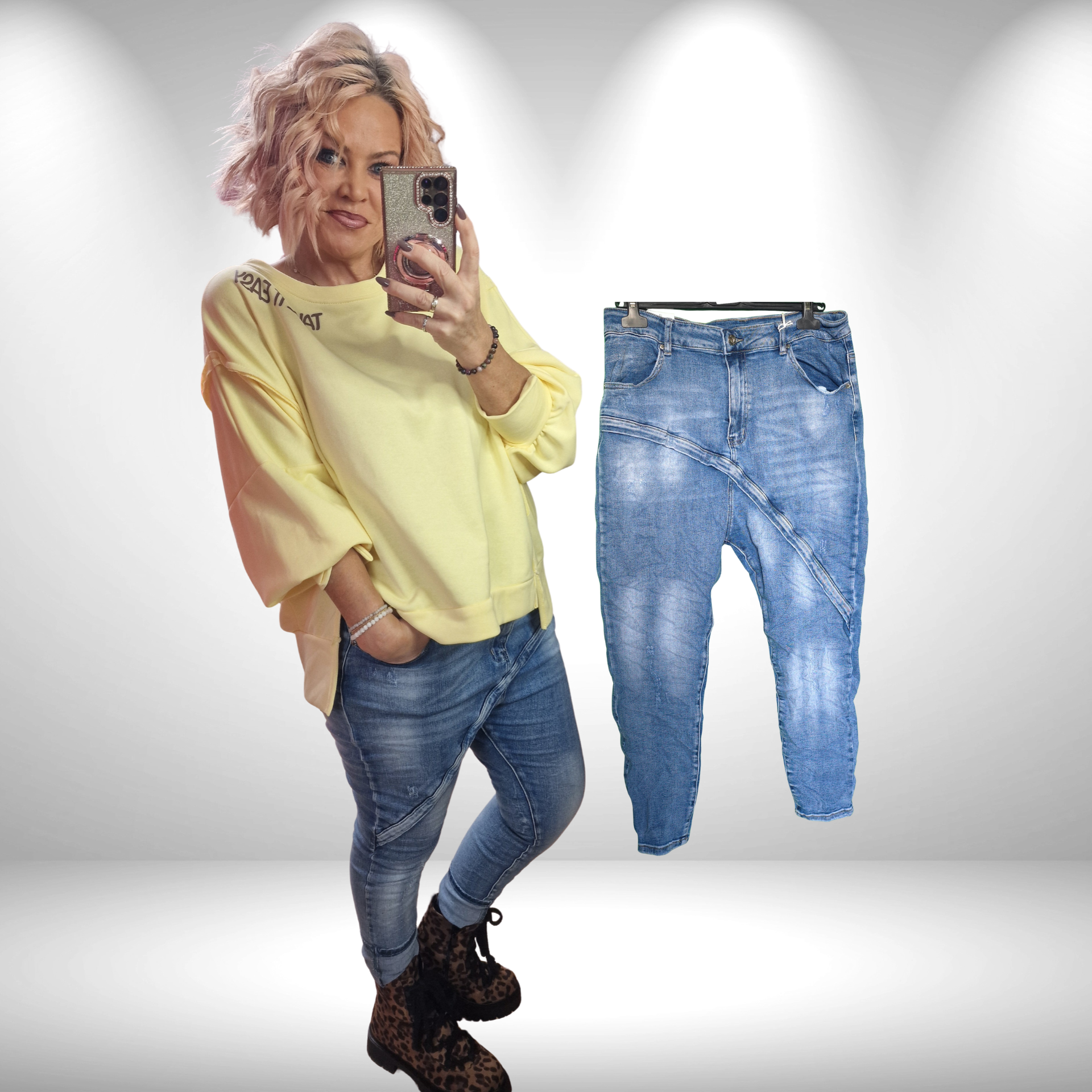 Jeansbaggy Jeansblau 