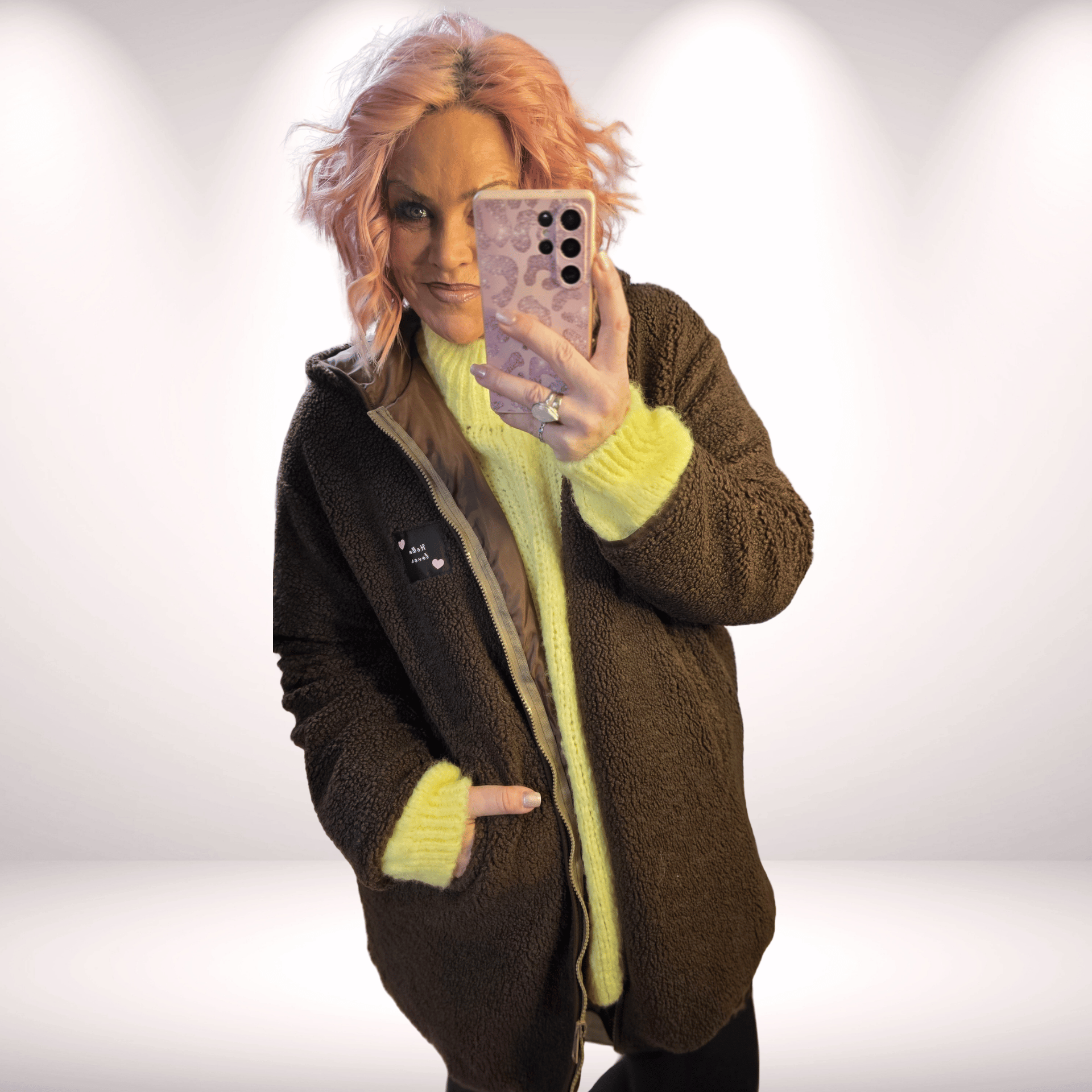 Teddyjacke  schoko leicht gefüttert