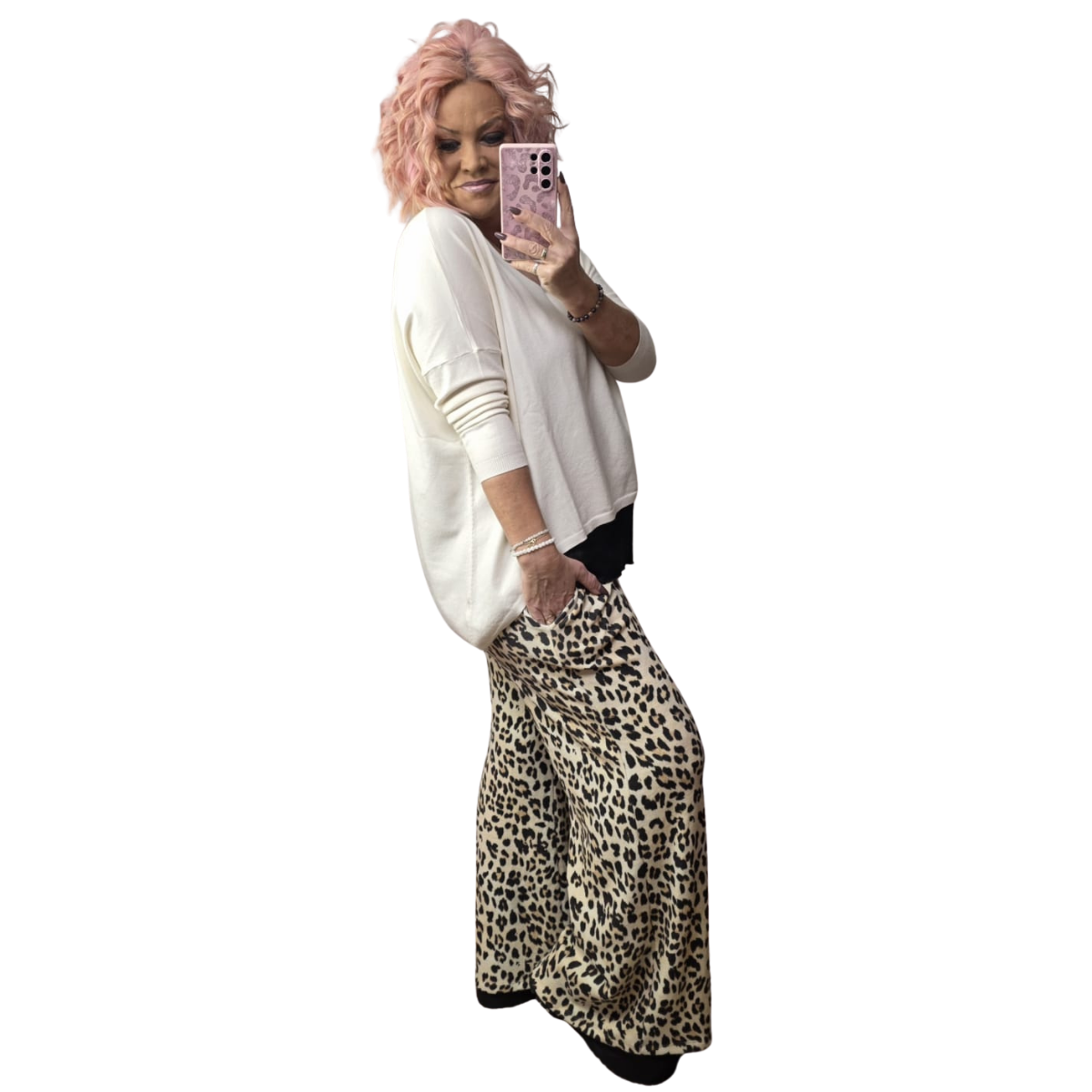 Luxuriös Kaschier Pulli Vokuhila (56%Viscose)