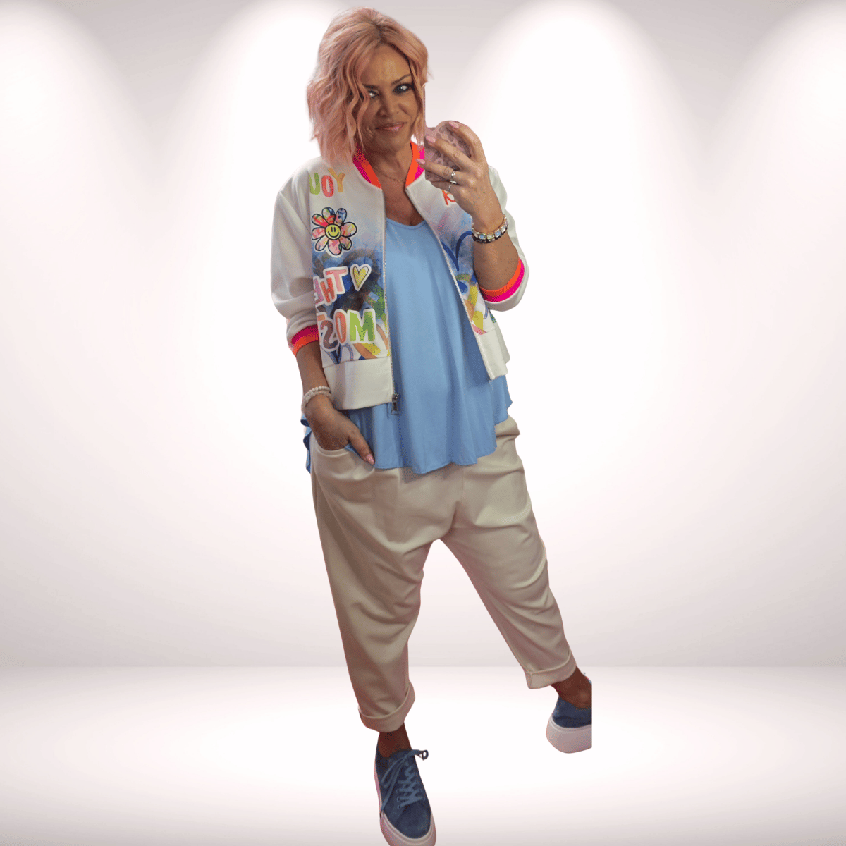 Blouson Flower-Print  – stylisch & modern