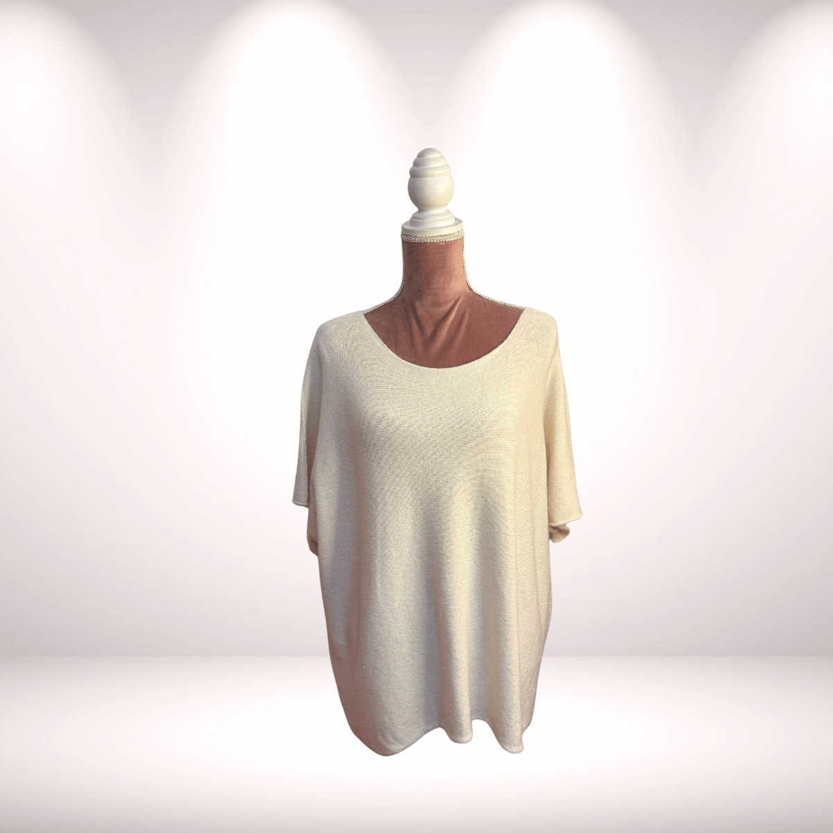 Glitzi kurzarm Lieblingspulli Off-white 