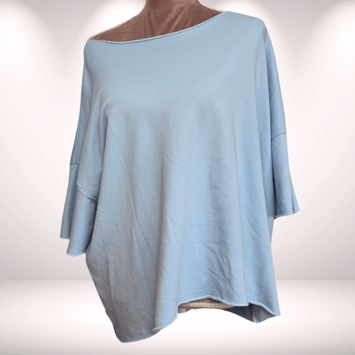 Sweatshirt – Vintage Style -trendfarbe Hellblau