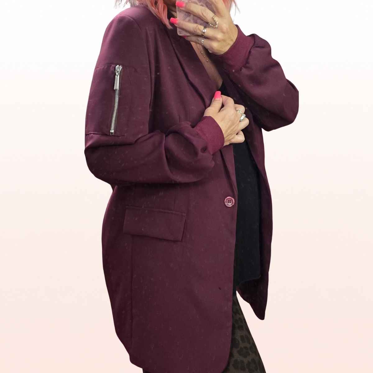 Long Blazer Brodeaux – Stilart Blouson 3 Größen