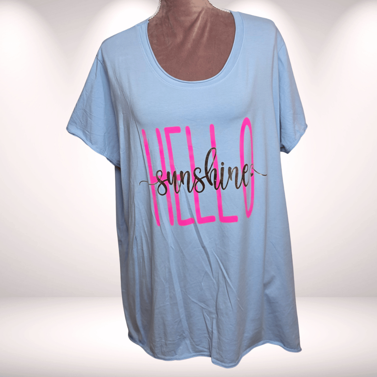 T-Shirt „Hello Sunshine“ – Hellblau