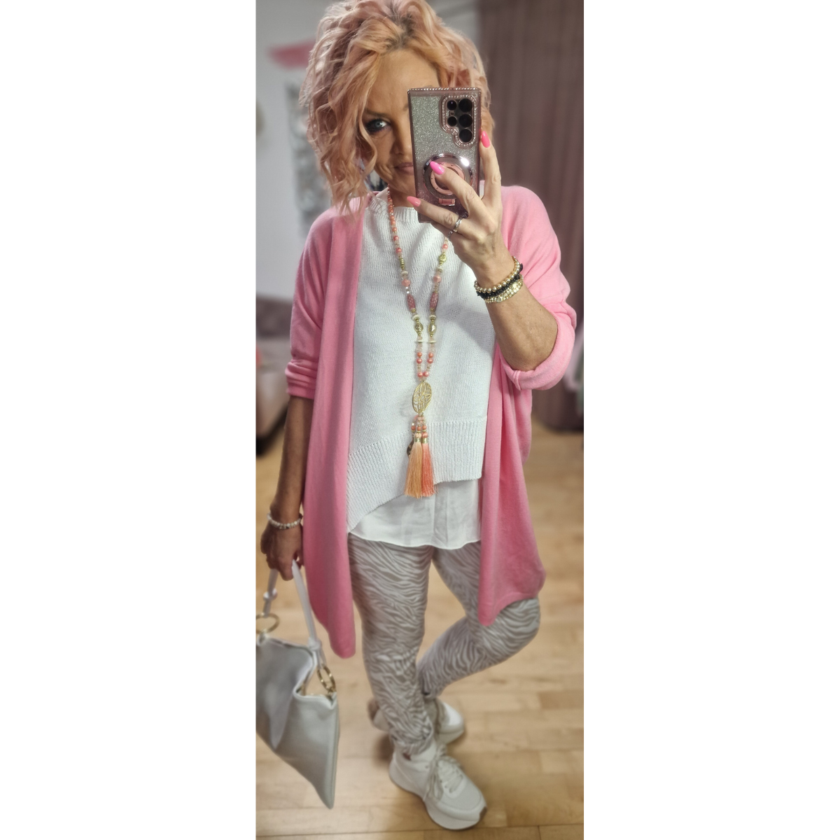 Strickjacke Mittellang 
