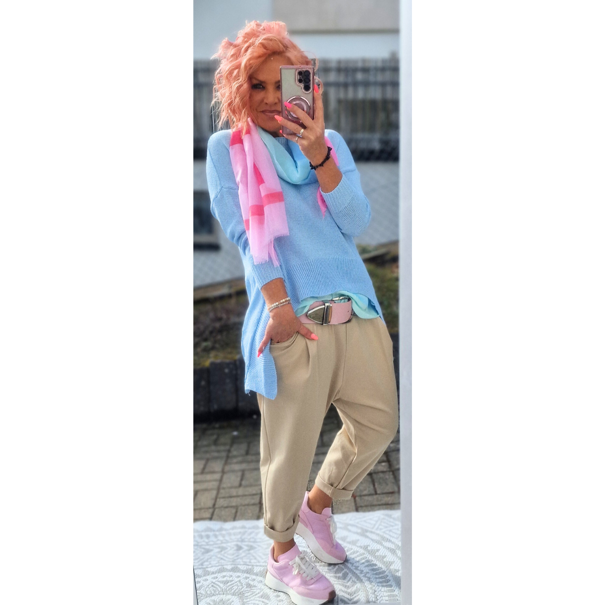 Tuch Flieder & Pink 
