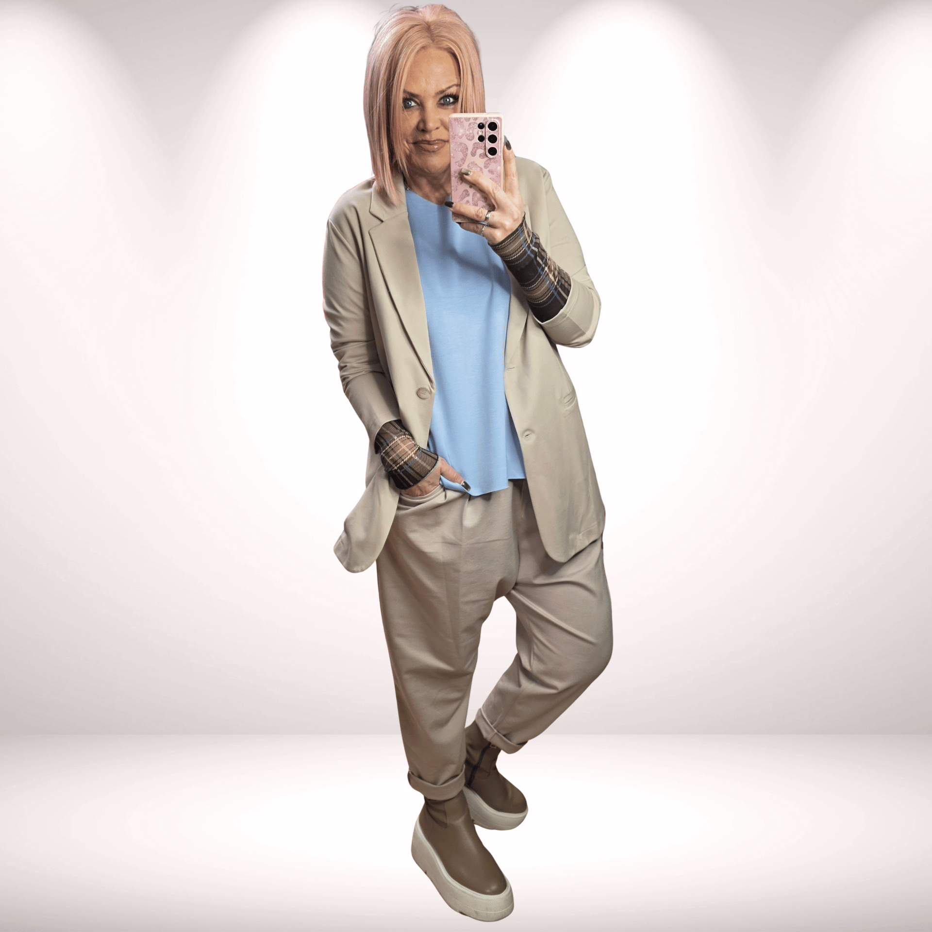 Oversize Blazer mit Viscose in 4 farben