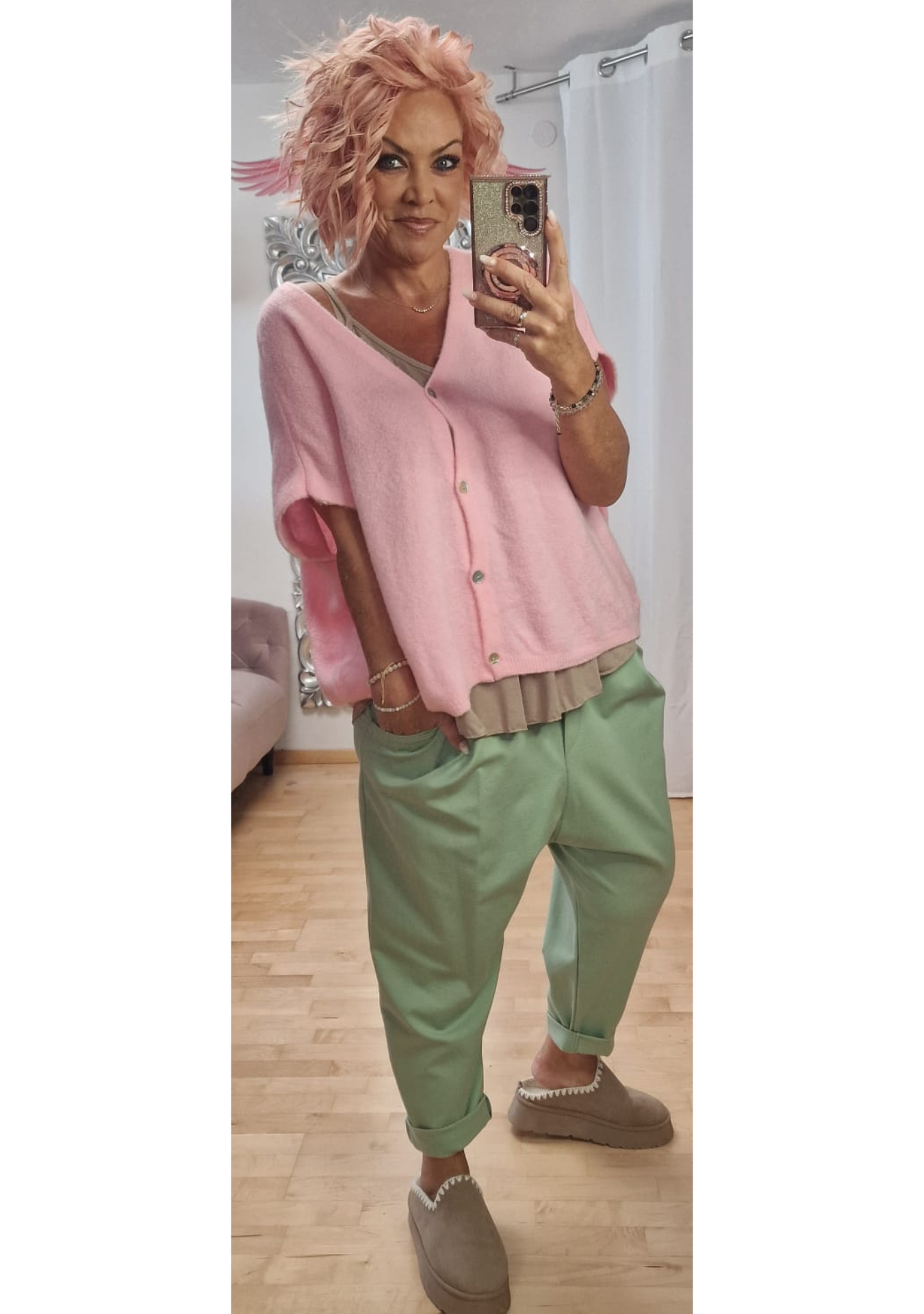 Weste Alpaka Rosa • Beige • Khaki