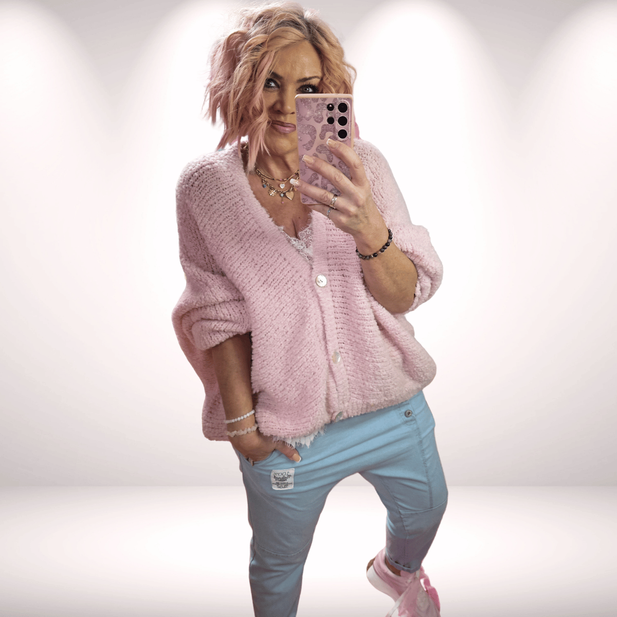 Boucle Cardi „Spring“ - Rose