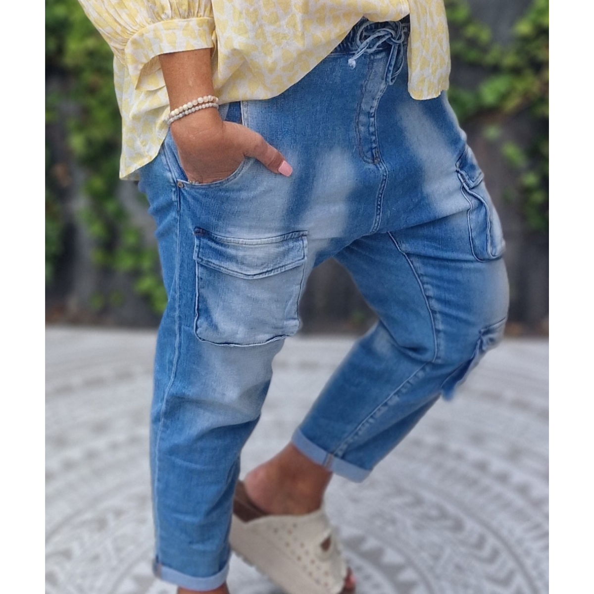  Jeans Baggy mit Taschen 