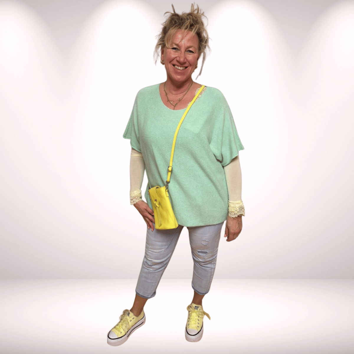 Glitzi kurzarm Lieblingspulli Mint 