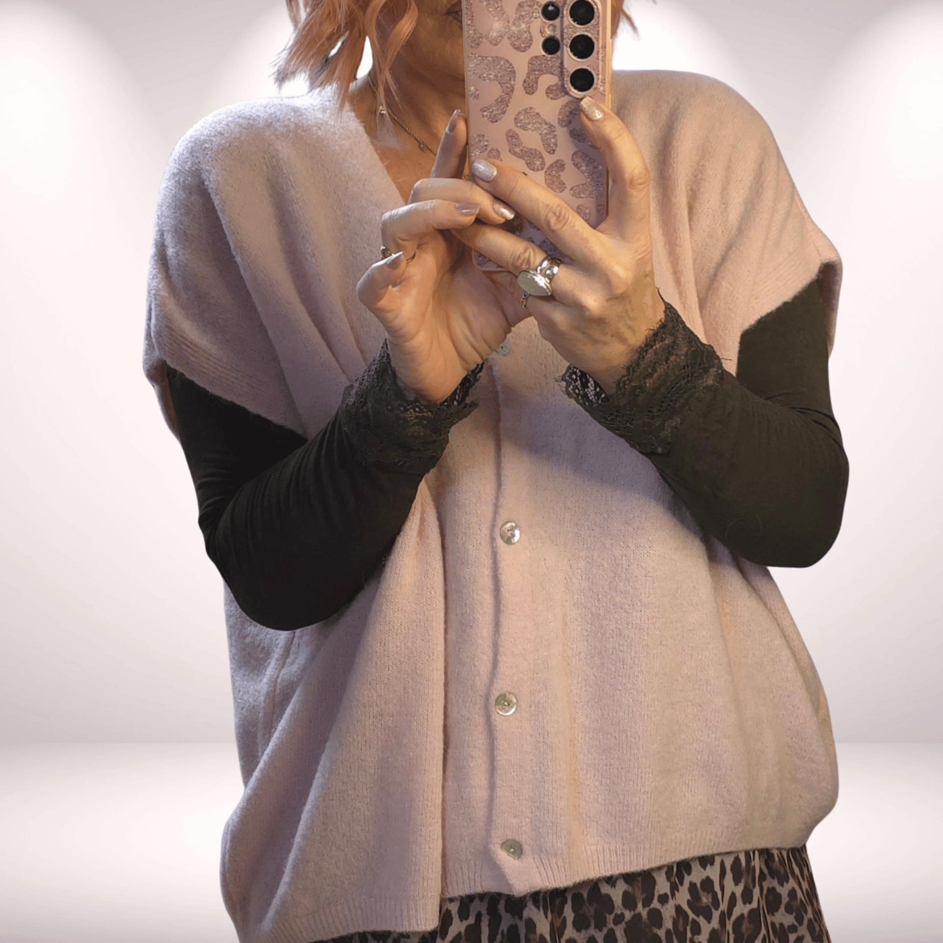 Pulunder zum Knöpfen rose