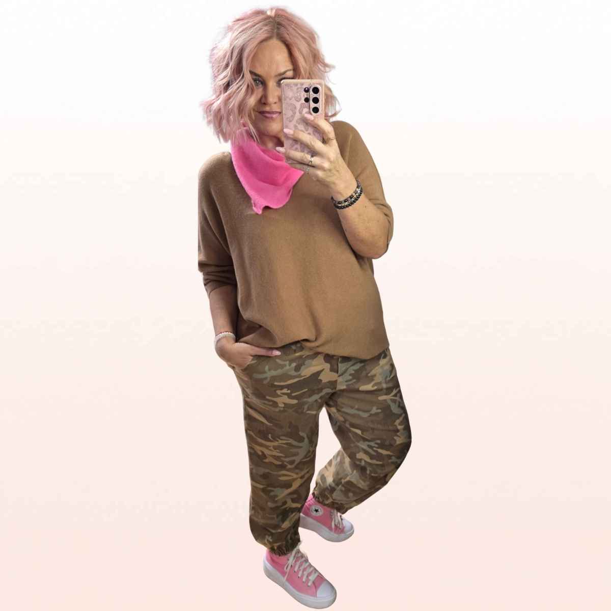 Ballonhose Camouflage Camel - Damen