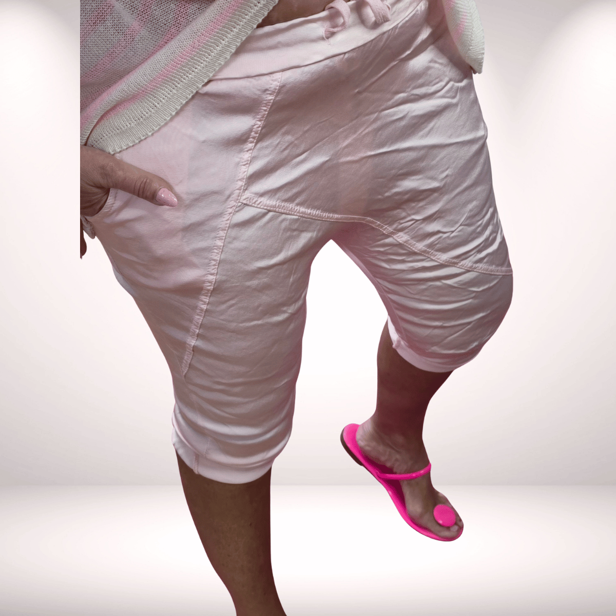 Baggy „Glänzi“ 3/4 – Rosa