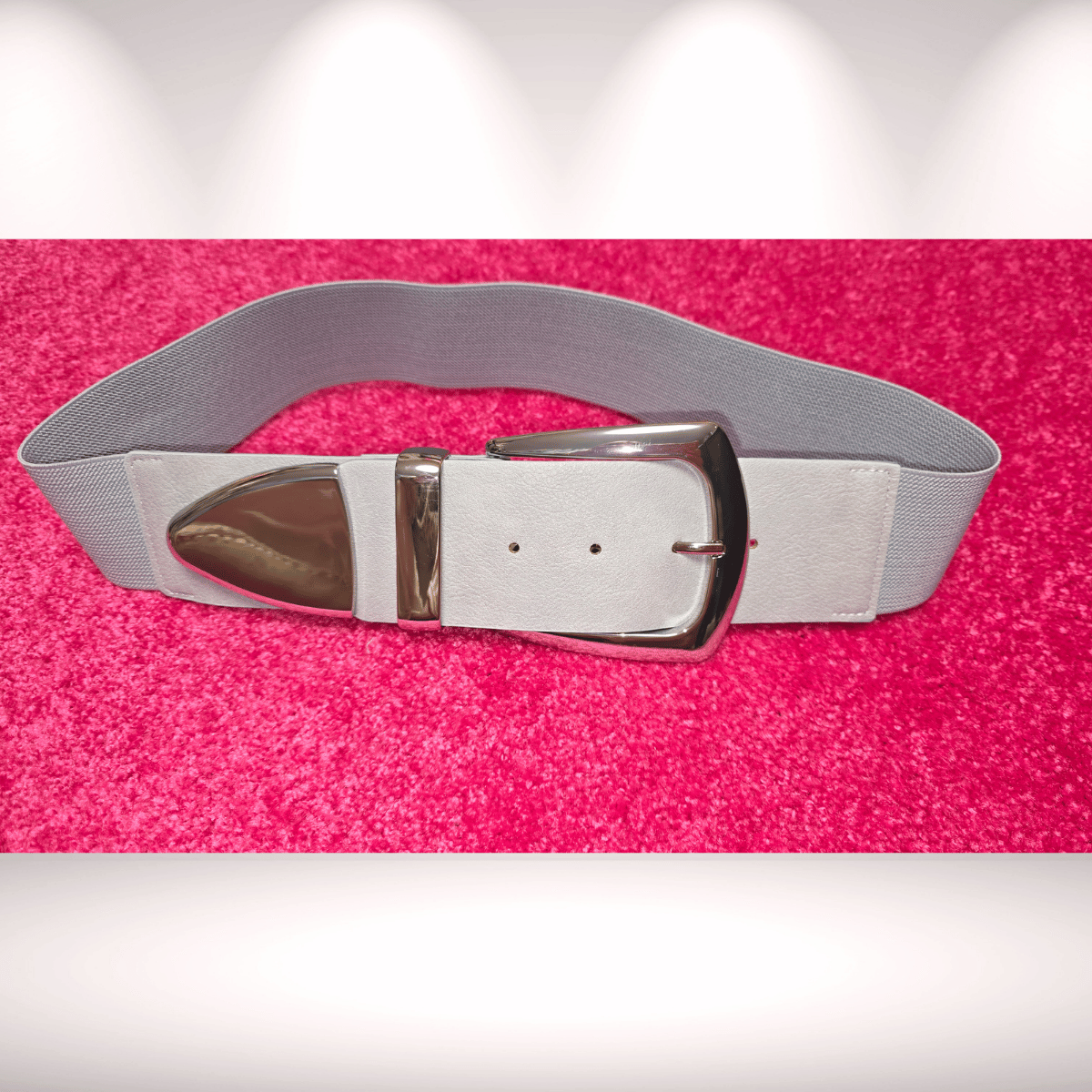 Kaschier-Gürtel mit großer Schnalle Hellblau 