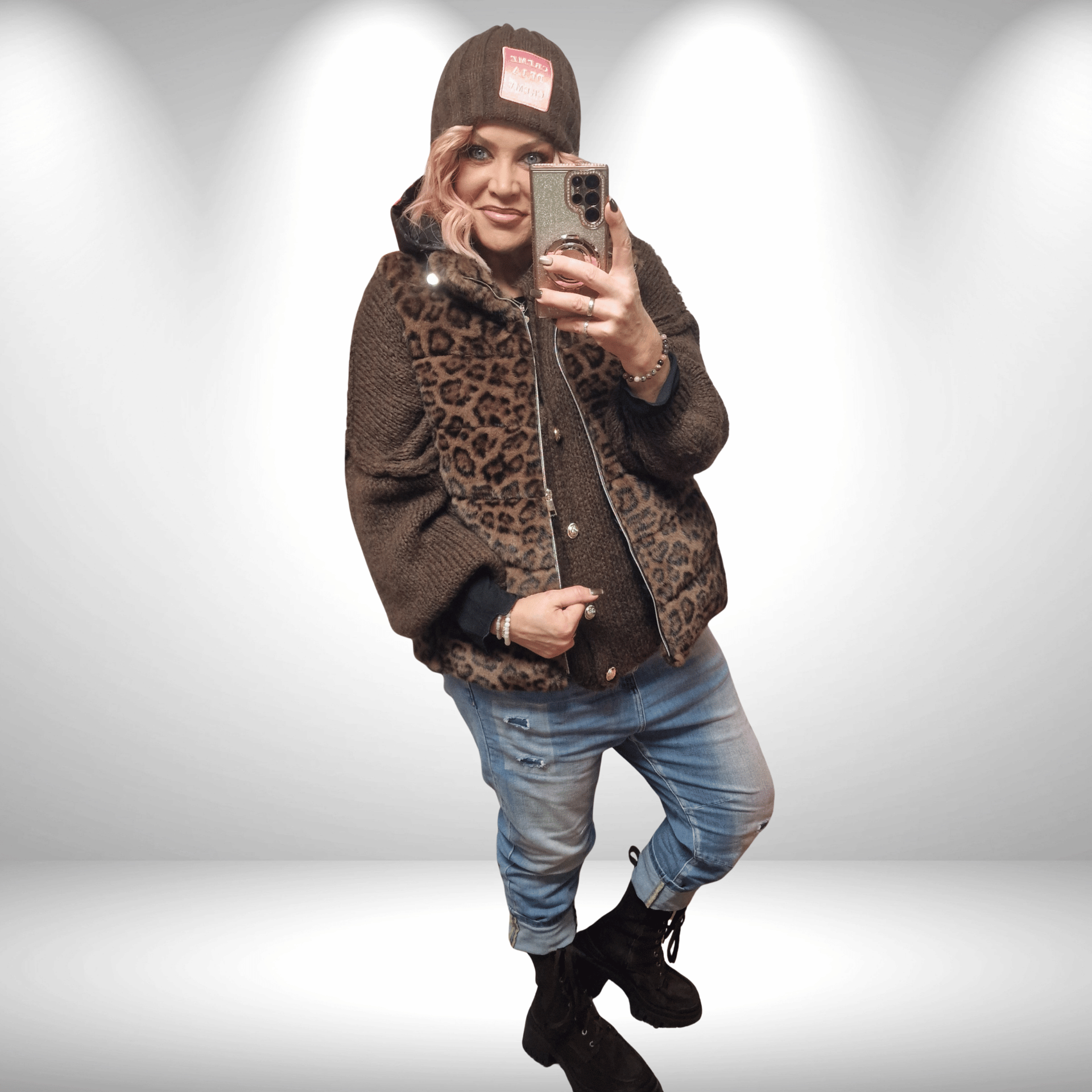 Leo Teddy Weste braun