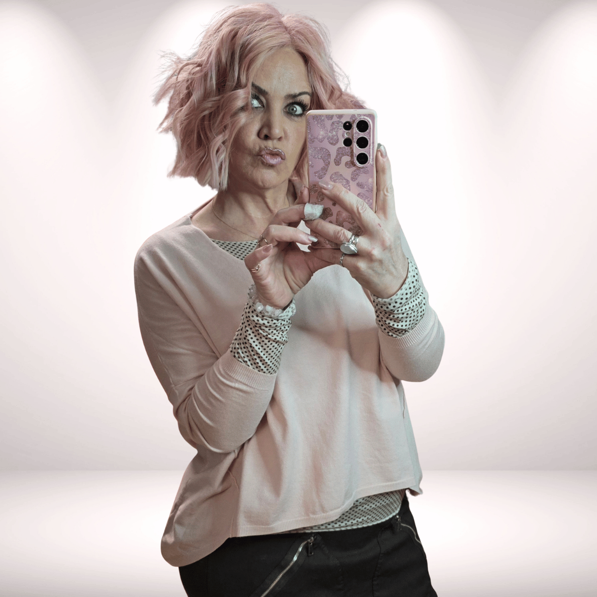 Luxuriös Kaschier Pulli Vokuhila (56%Viscose)