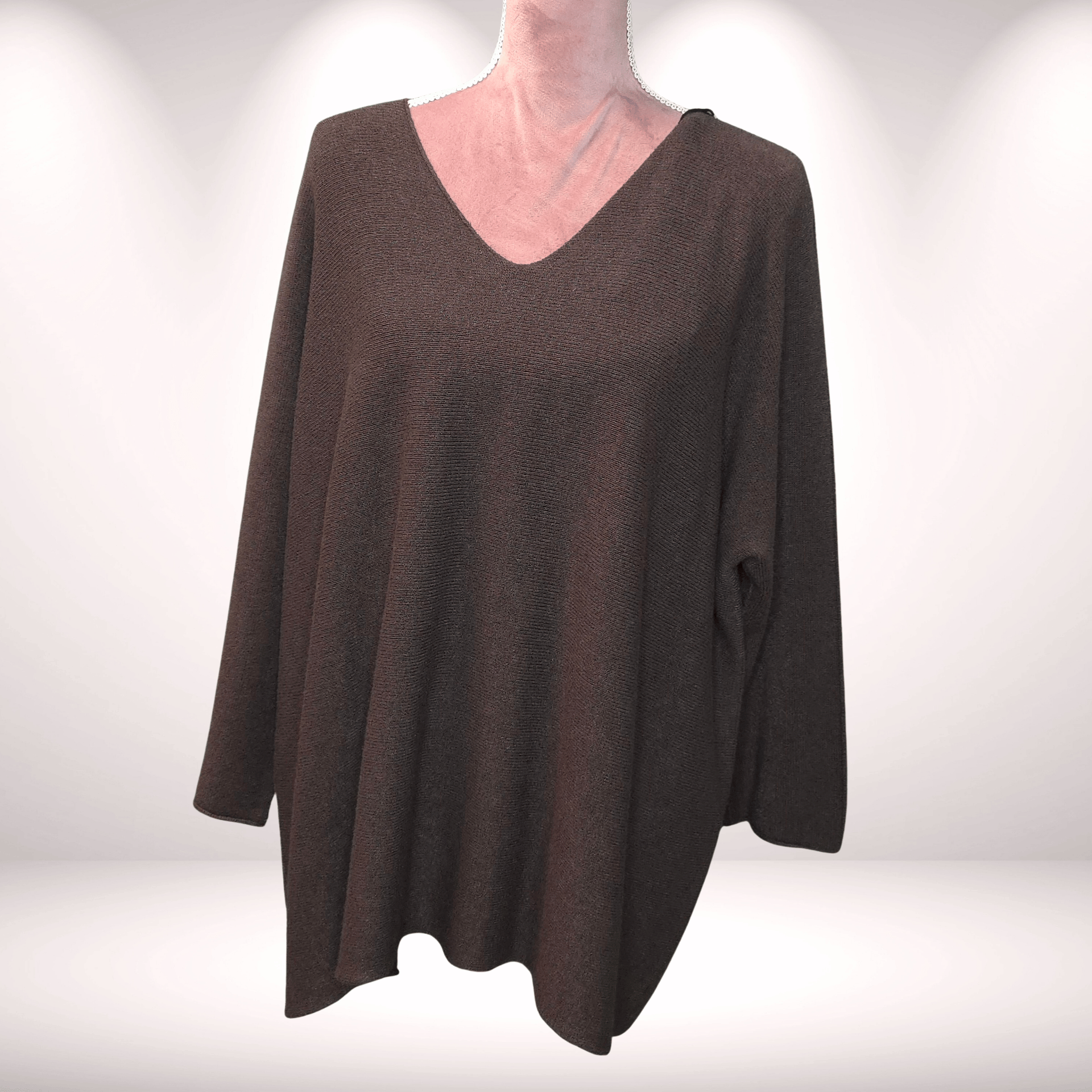 Pulli Halbarm Basic schoko