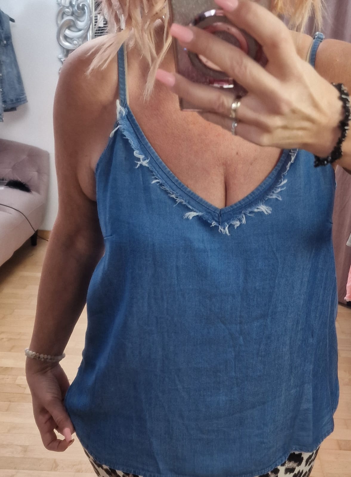 Jeans Top vokuhila 