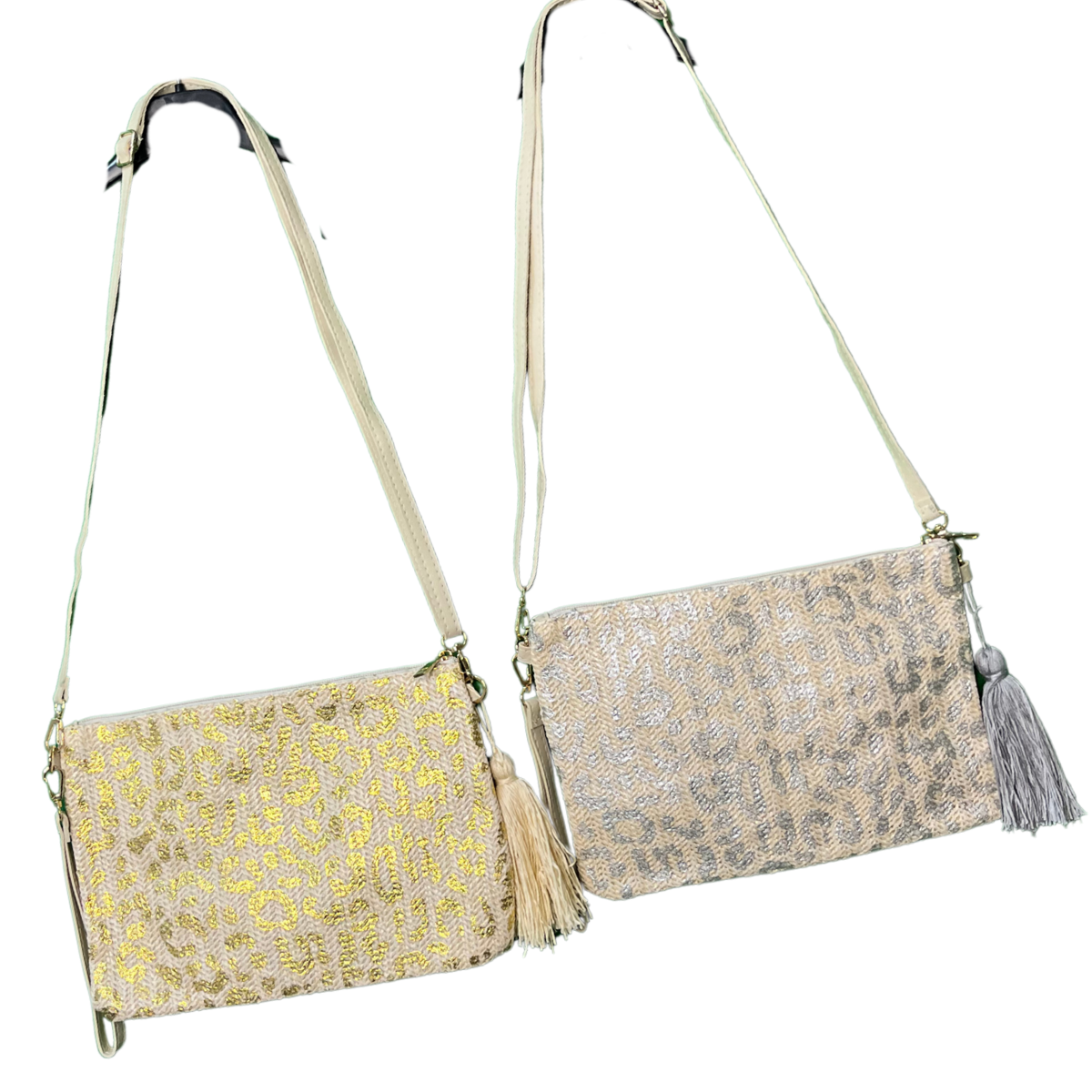 Tasche mit Leo Print Gold & Silber