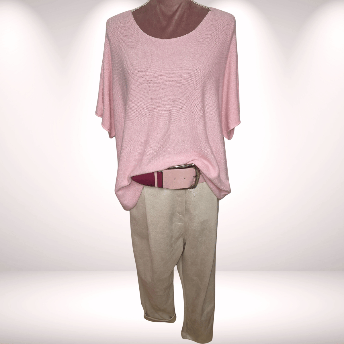 Glitzi kurzarm Lieblingspulli babyrosa