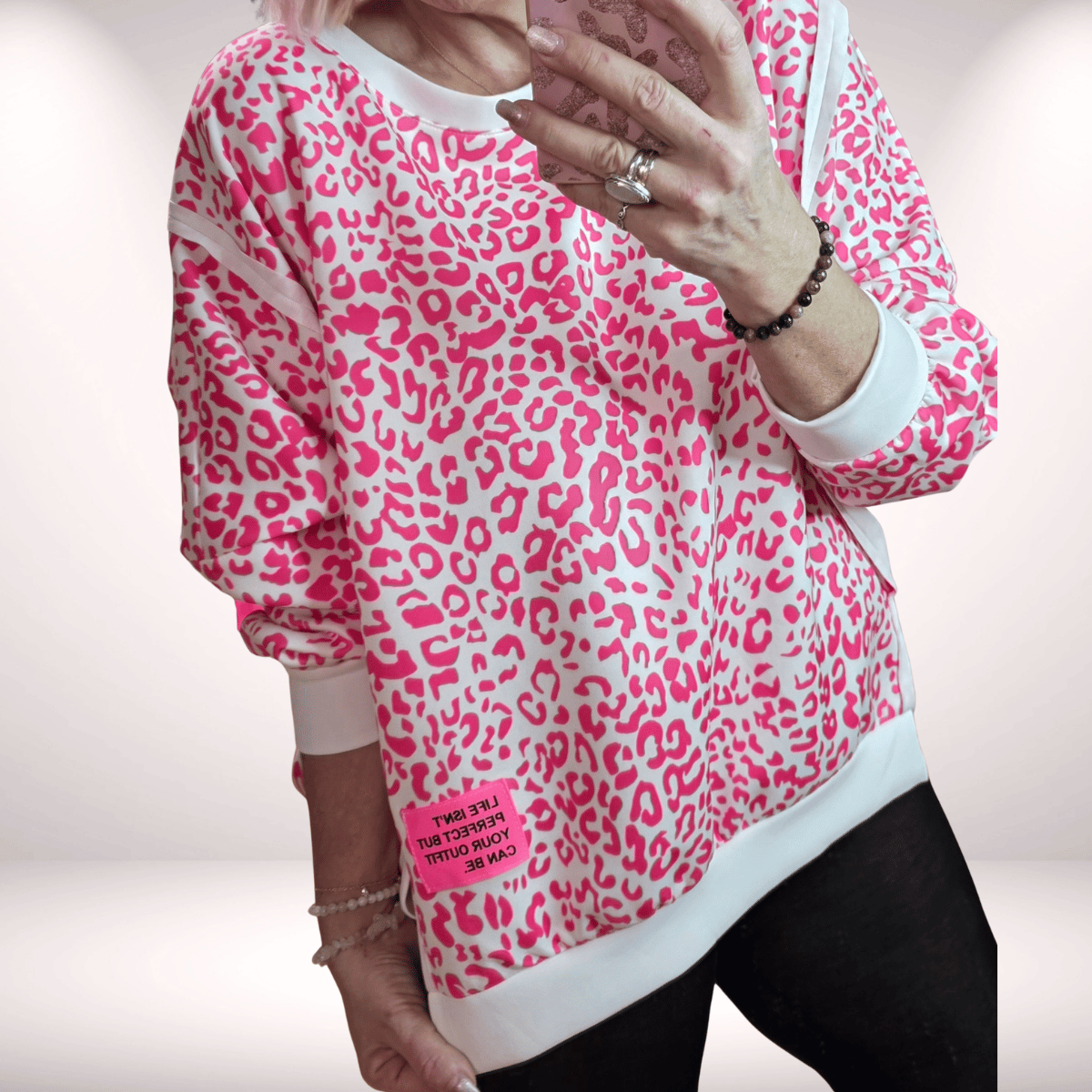  Sweater Offwhite Leopink