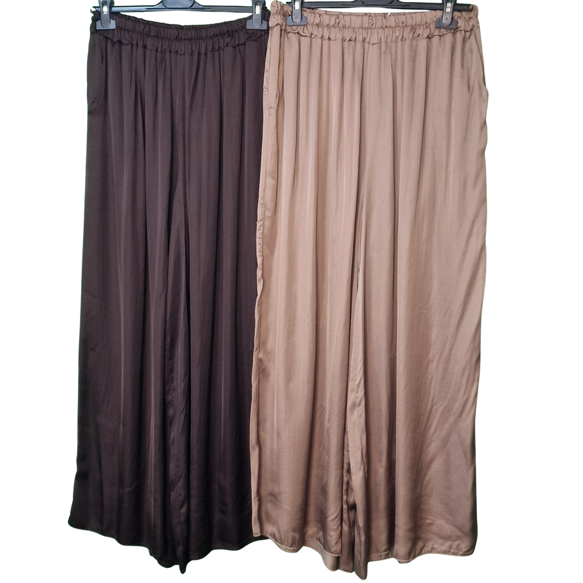 Viscose Marlene Hose camel & schoko