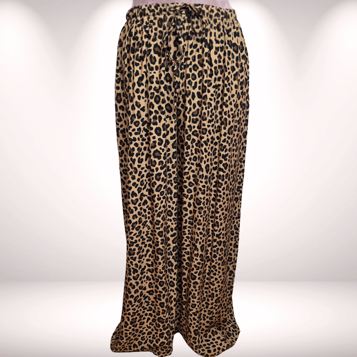 Leo Marlene Viskose Hose – Schwarz Caramel