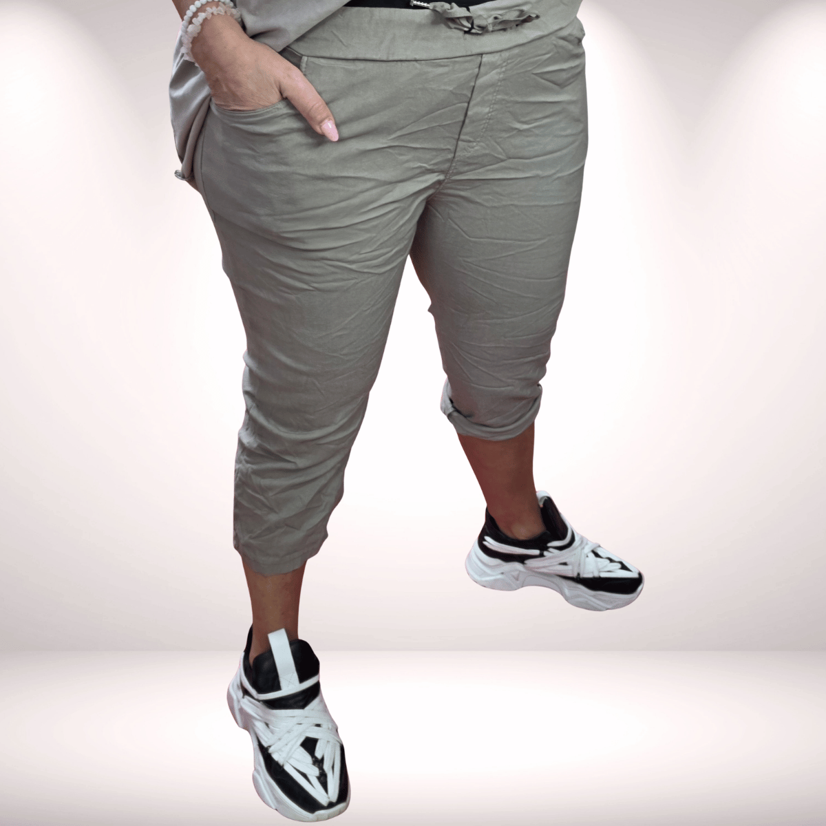 Bestseller Capri Joggpant 7/8 taupe xxl