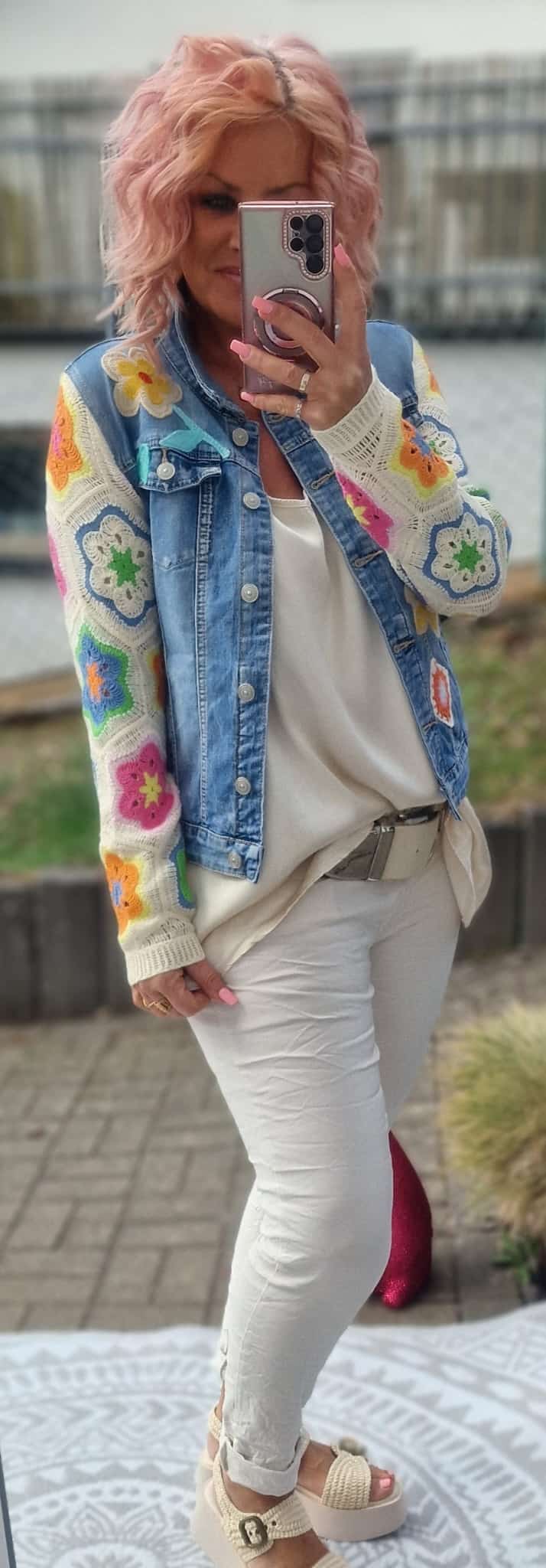 Jeansjacke Flower 