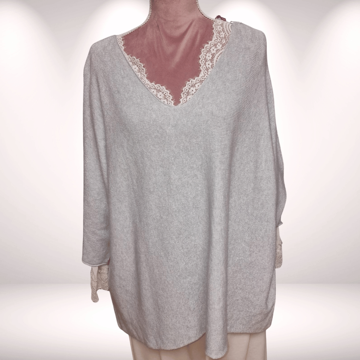 Lieblingspulli hellgrau melliert