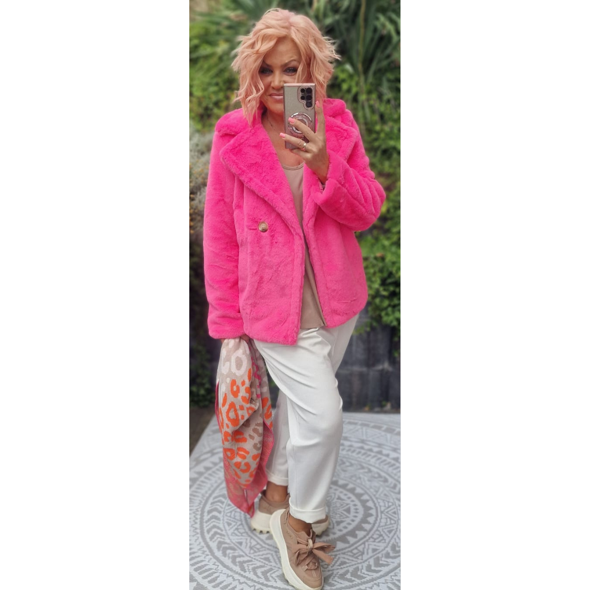 Teddyjacke Zwillingsherz – Neonpink Edition