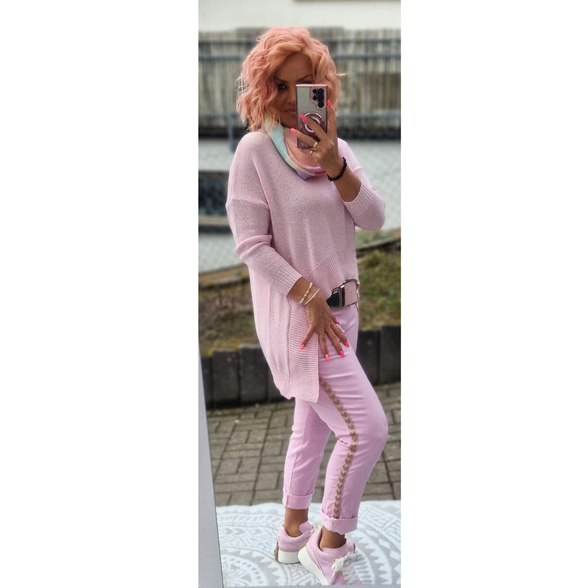 Joggpants curvy rosa 