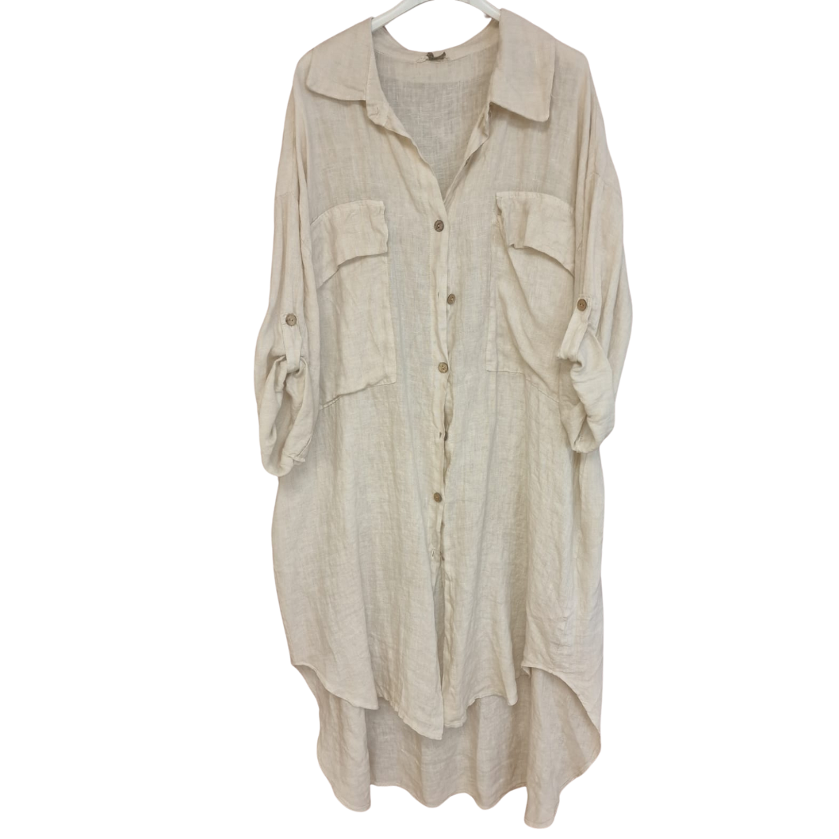 Curvy Leinen Bluse 