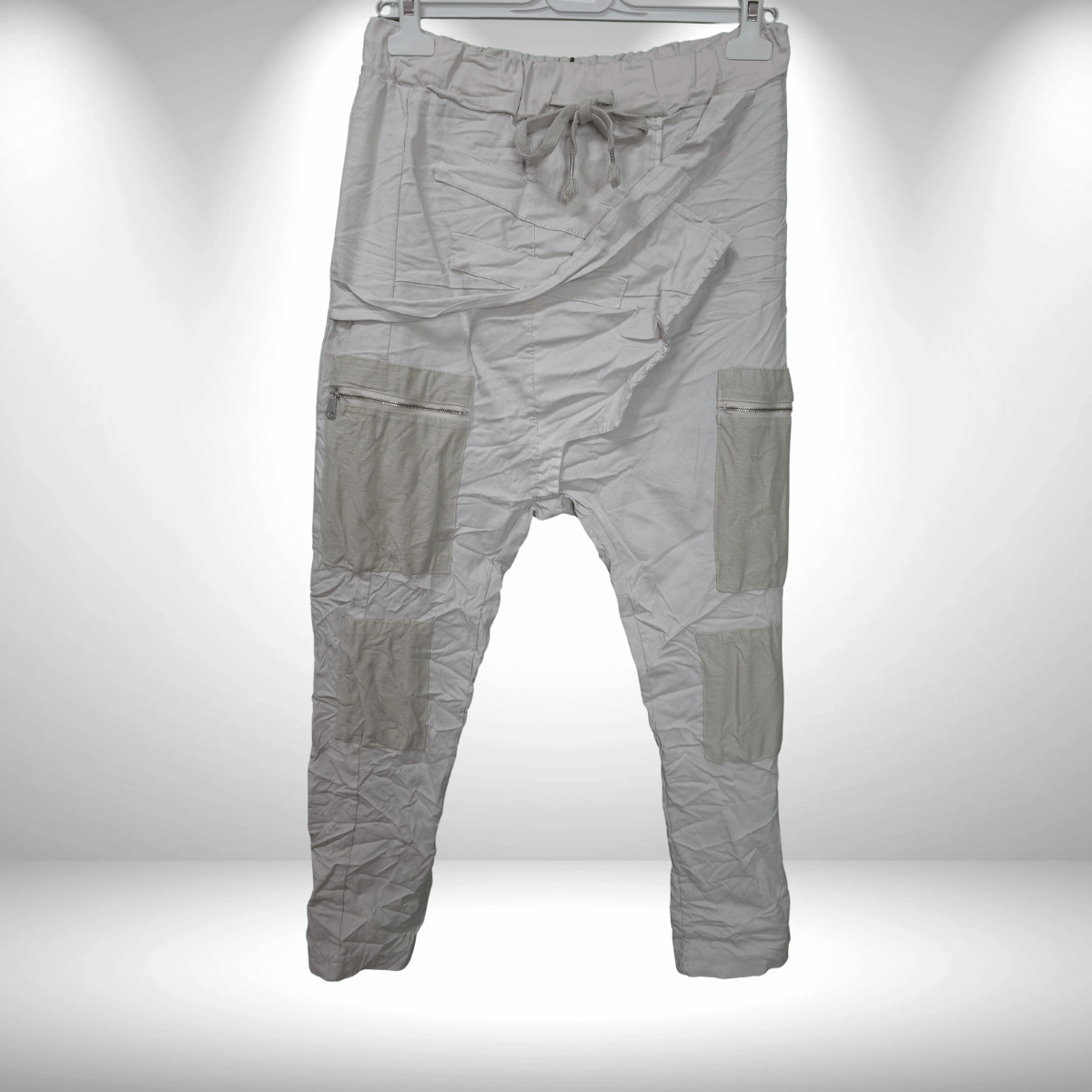 Trend tiefe Baggy – Beige