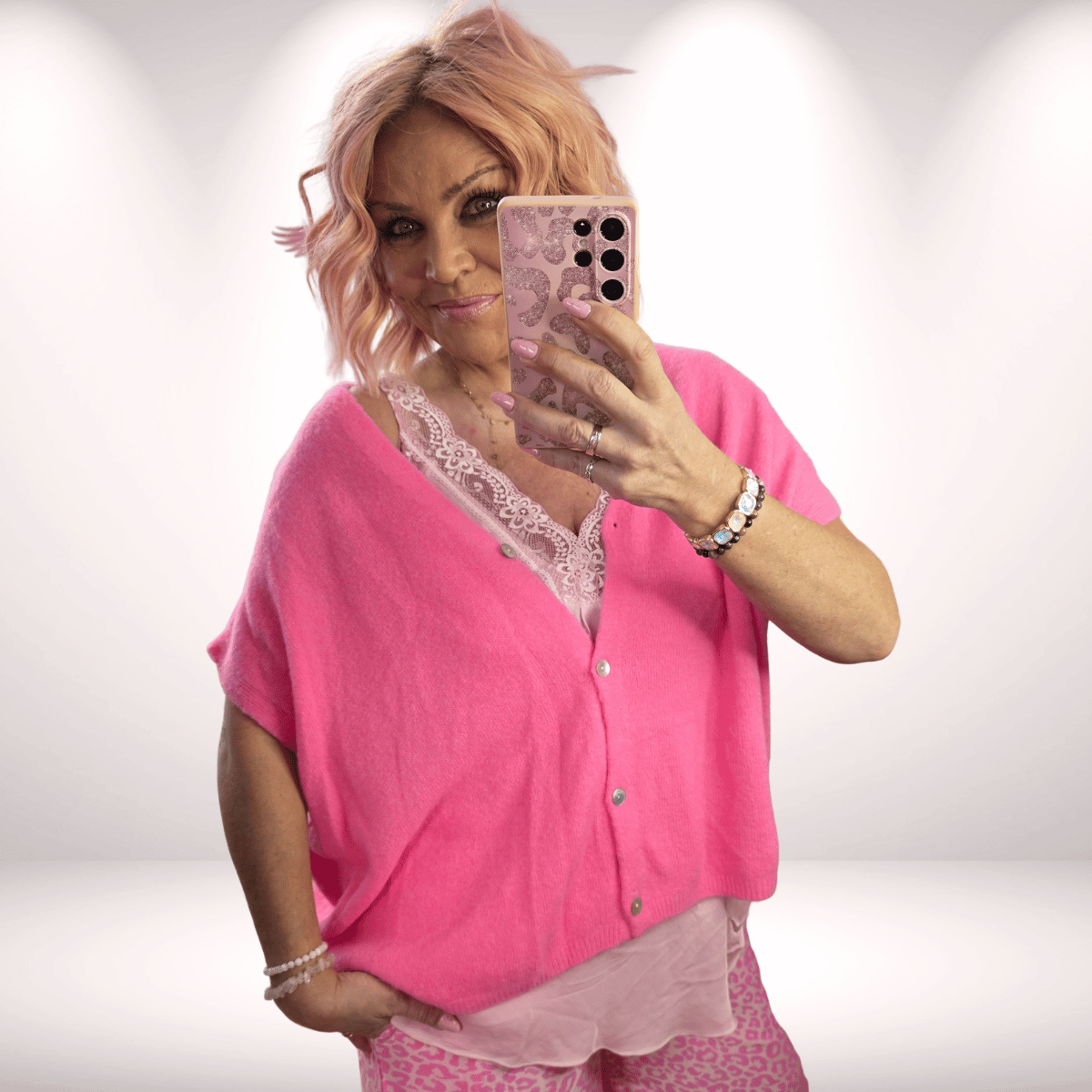 Pullunder zum Knöpfen - Pink Bestseller