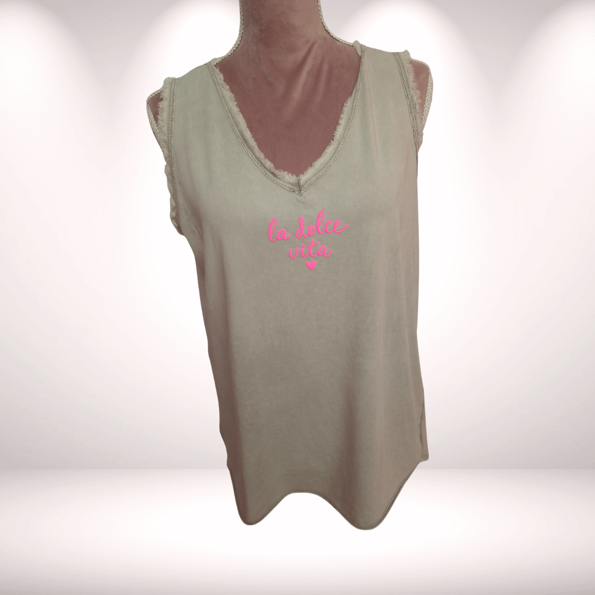 Top „La Dolce Vita“ – in Beige