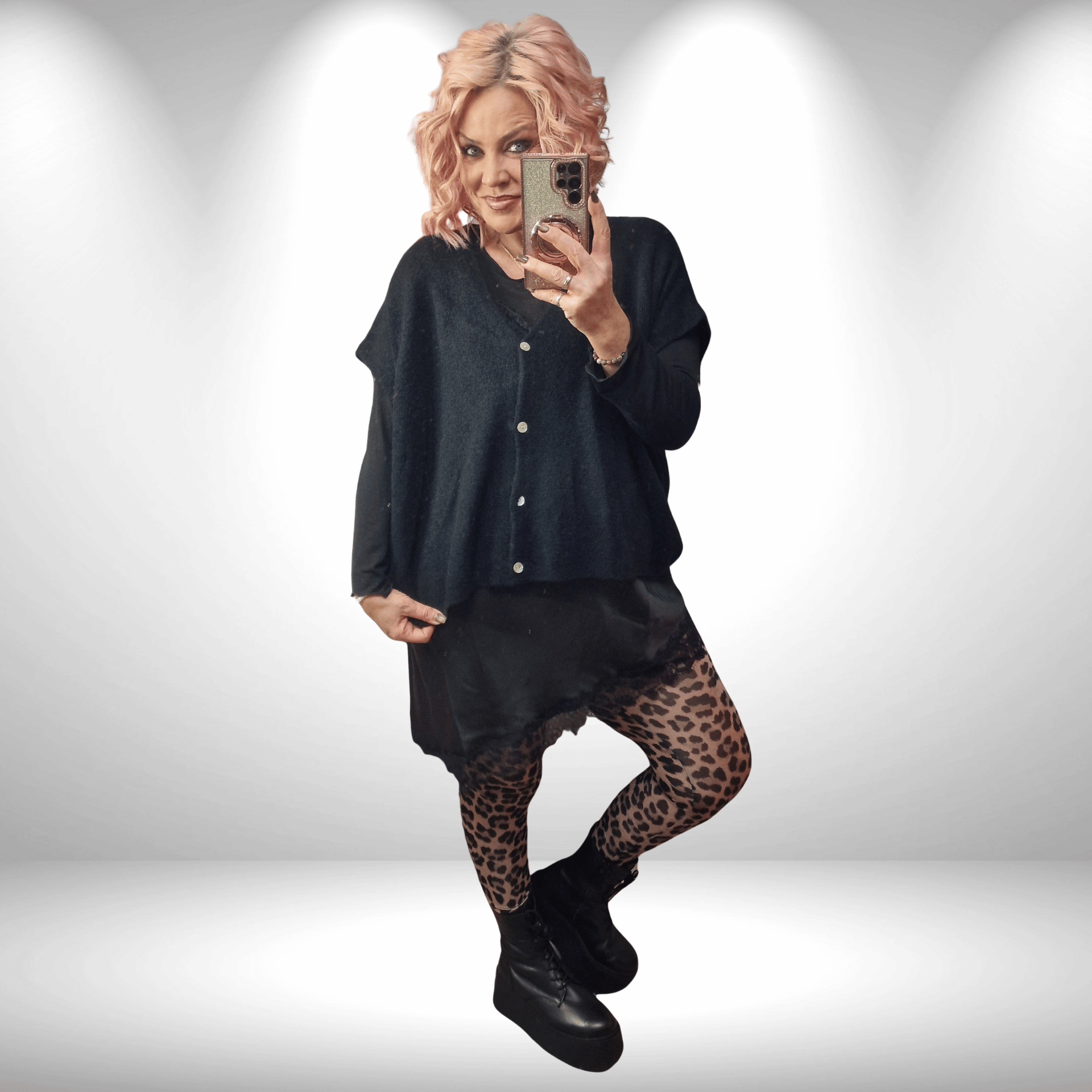 Pulunder zum Knöpfen schwarz